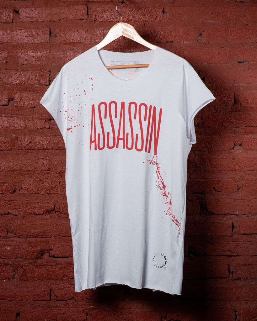 Remera Oversize S/Manga Assassin Blanca