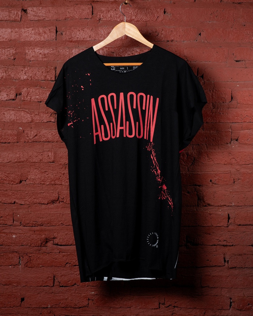 Remera Oversize S-Manga Assassin Negra