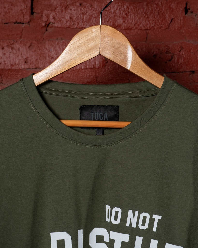 Remera Oversize Do Not Disturbe Verde