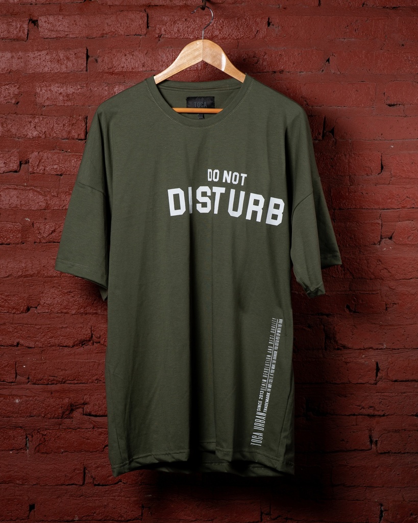 Remera Oversize Do Not Disturbe Verde